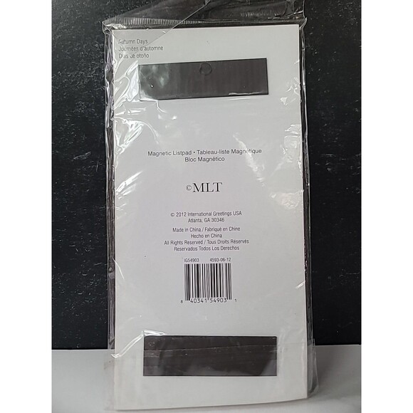 International Greetings USA Autumn Days Magnetic Listpad 60 Sheets New - Picture 3 of 10